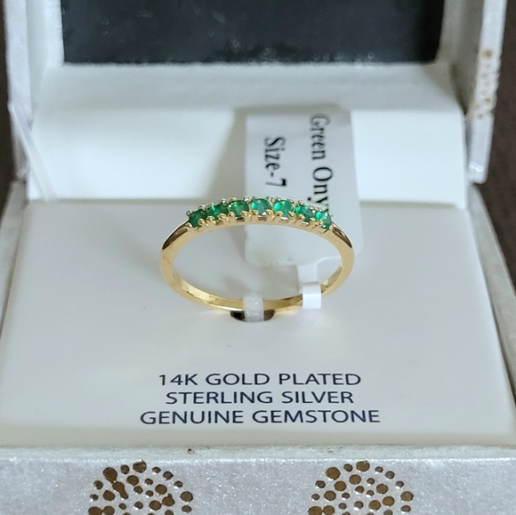 Shivam Jewelry - Shivam Green💚 Onyx Gemstone Ring💍 Sz 7 - NIB